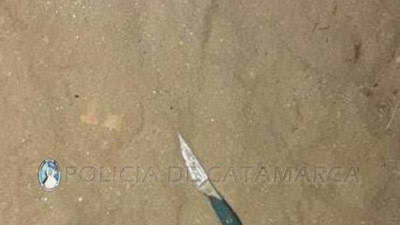 Detenido con un cuchillo