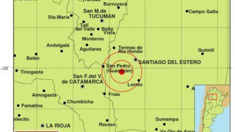 Fuertes sismos en Santiago del Estero se sintieron en Catamarca