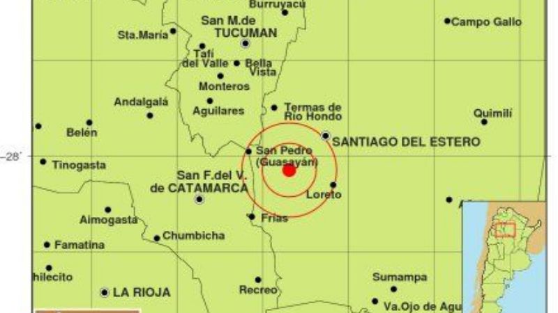 Fuertes sismos en Santiago del Estero se sintieron en Catamarca