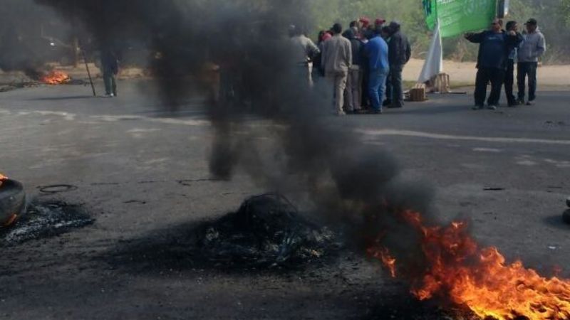 Nueva jornada de protesta de municipales de Valle Viejo