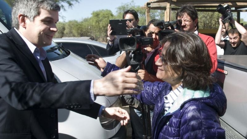 Lucía recorrió obras con Marcos Peña