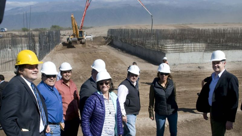 Lucía recorrió obras con Marcos Peña