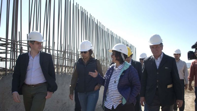 Lucía recorrió obras con Marcos Peña