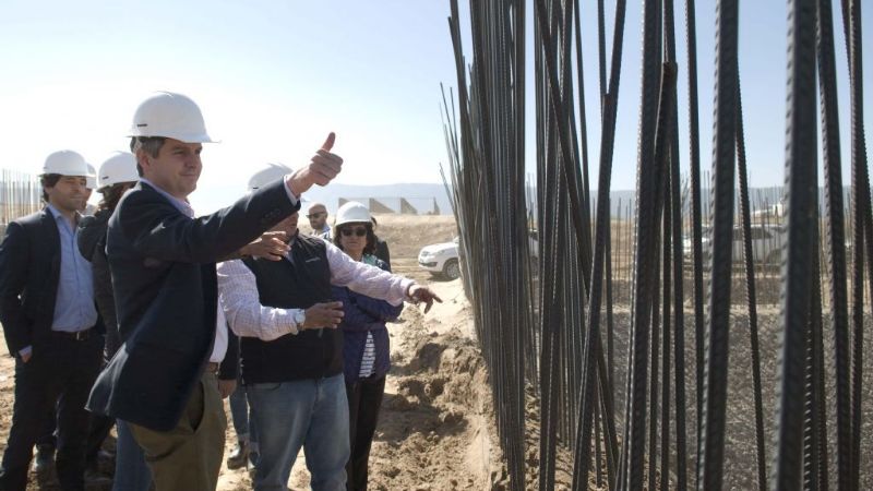 Lucía recorrió obras con Marcos Peña