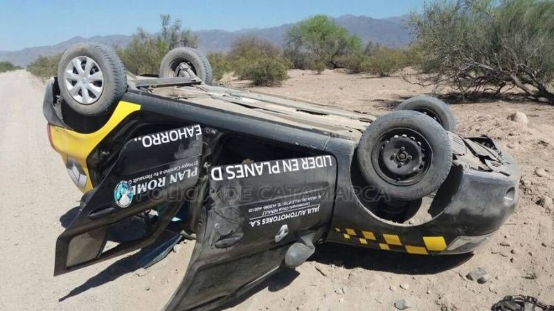 Volcó un auto en Andalgalá