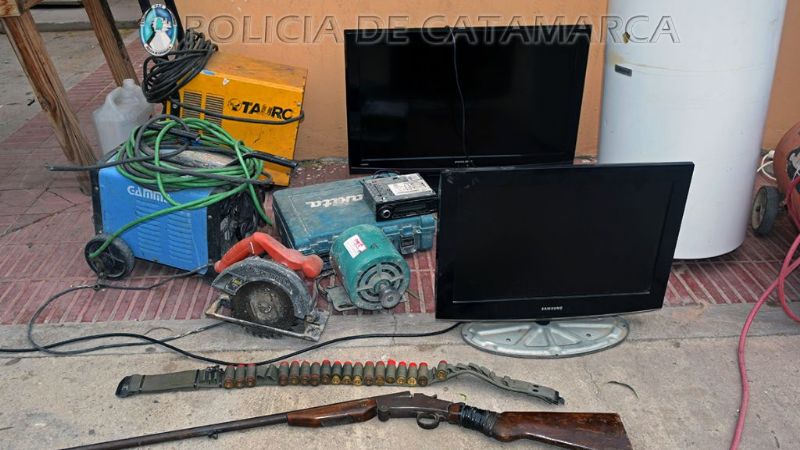 Recuperan gran cantidad de elementos robados en allanamientos