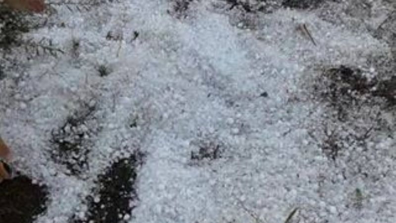 Imagenes de la granizada en distintas partes de la provincia