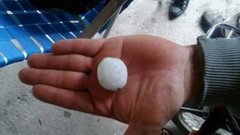 Imagenes de la granizada en distintas partes de la provincia