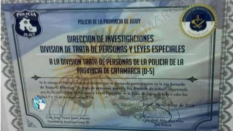 Capacitación del personal de la División Trata de Personas