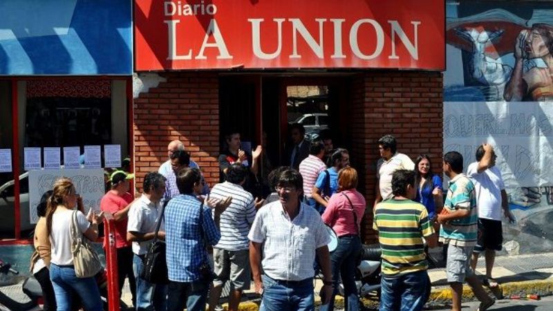 Desalojo en el diario La Unión
