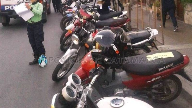55 motos retenidas en controles