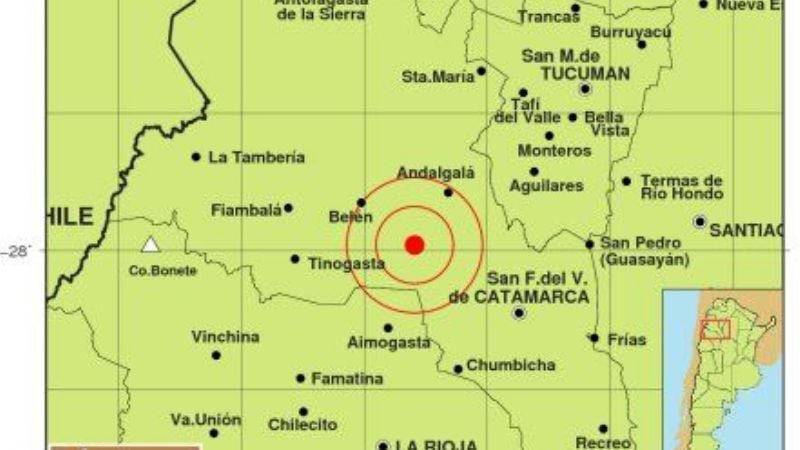 Fuertes temblores en San Juan se sintieron en Catamarca