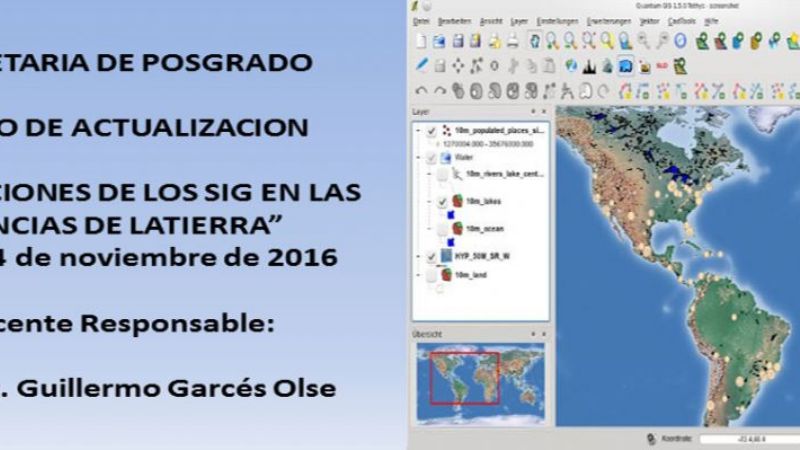 Comienza el curso de actualización “Aplicaciones de los SIG en las ciencias de la tierra”