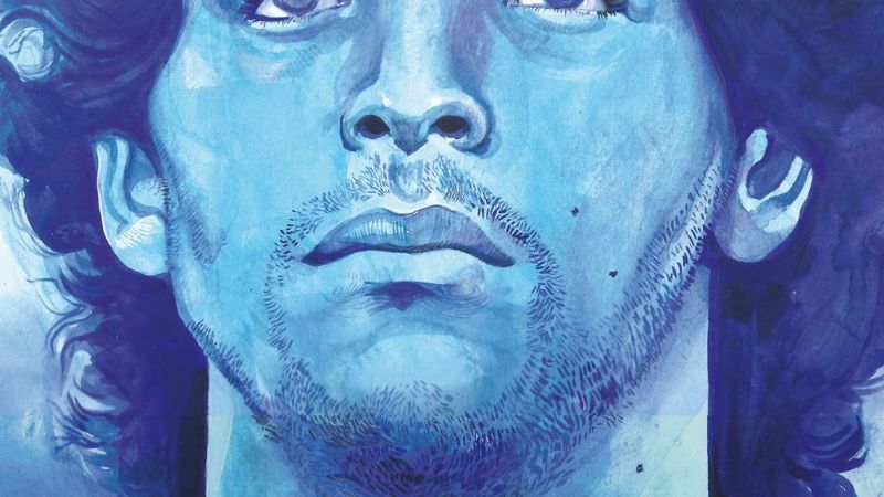 Martinena dibujó a Maradona para un comic norteamericano