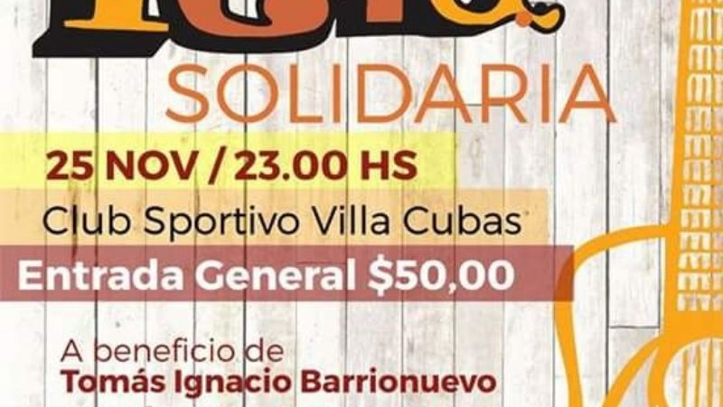 Peña solidaria por Tomás