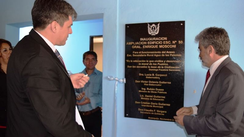 Abrieron el Nivel Secundario para Agua de las Palomas