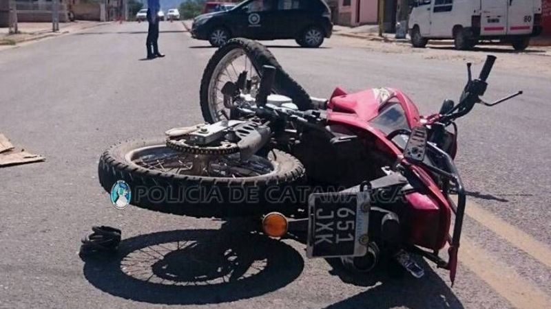 Motociclista lesionado en siniestro vial