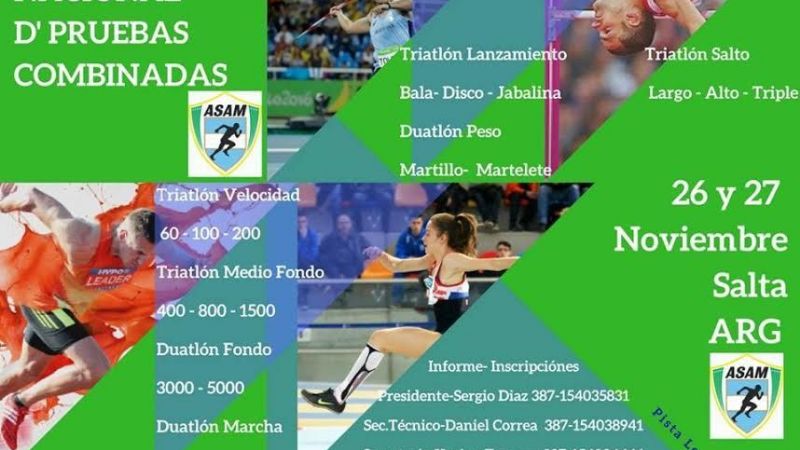 Ocho atletas máster al nacional de pruebas combinadas, en Salta