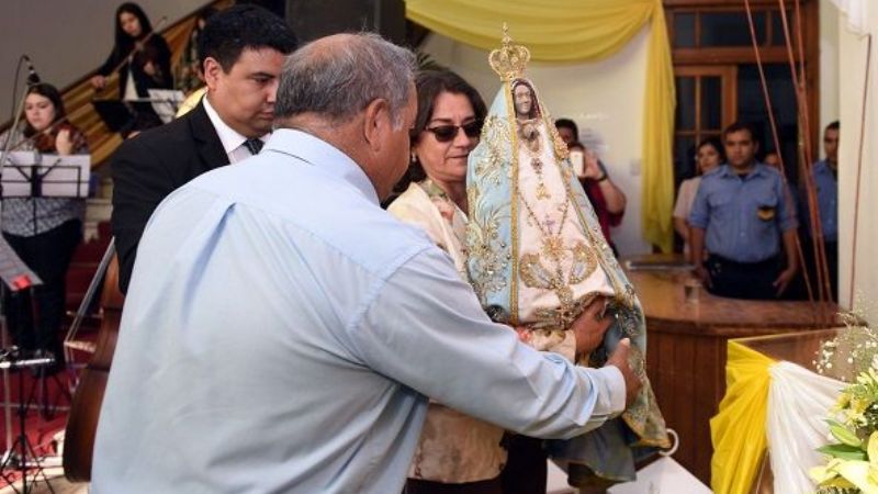 Más fotos de la Virgen del Valle en Casa de Gobierno