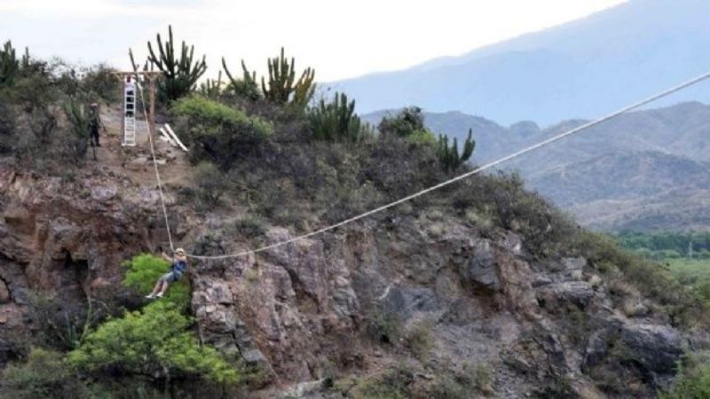 La tirolesa abierta al público