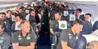 EL PLANTEL de Chapecoense en un vuelo anterior.