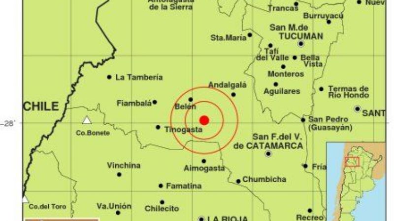 Sismo en Catamarca