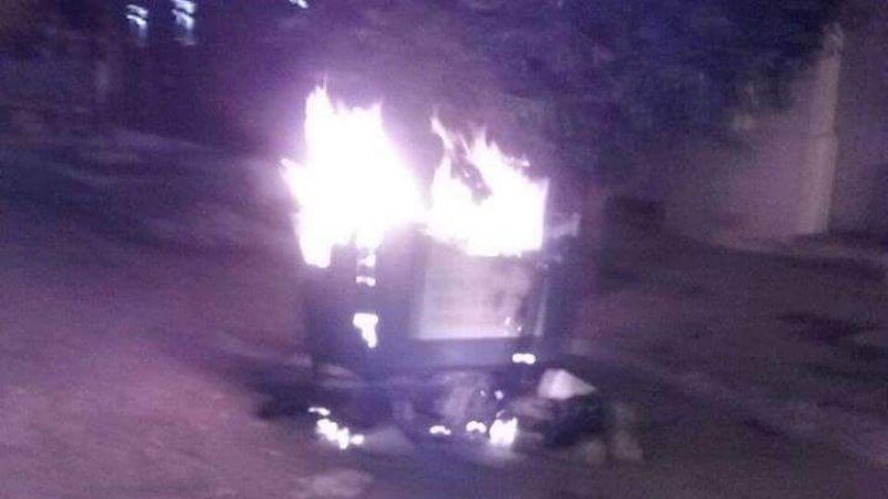 Incendiaron un contenedor de residuos en Recreo