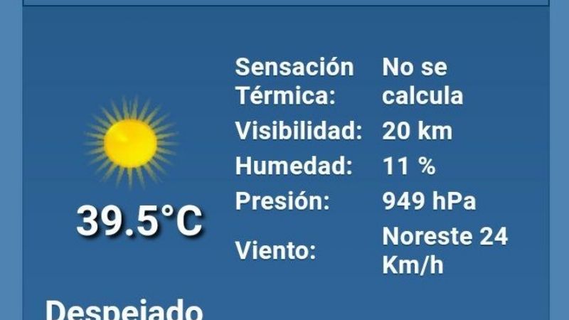 Una máxima que casi llegó a 40°