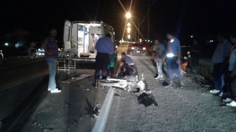 Motociclistas hacían “picadas” en la ruta 157 y se accidentaron