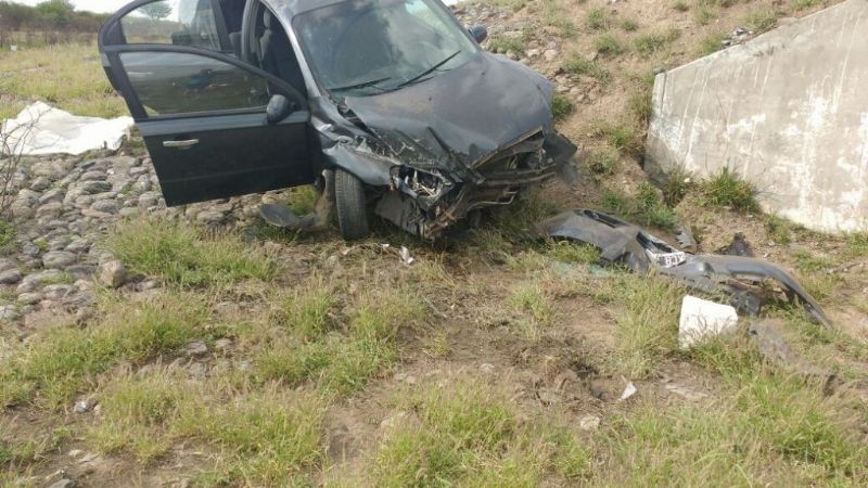 Violento vuelco en la Ruta Nacional 157