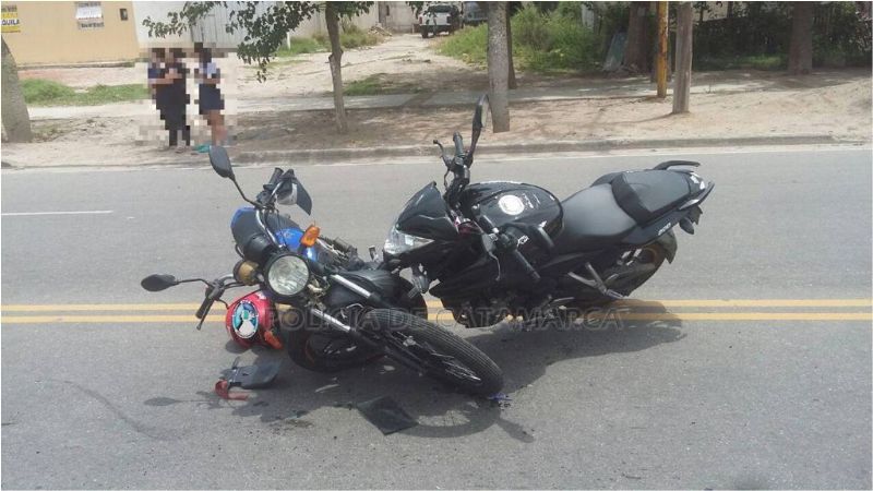 Violento choque de motos