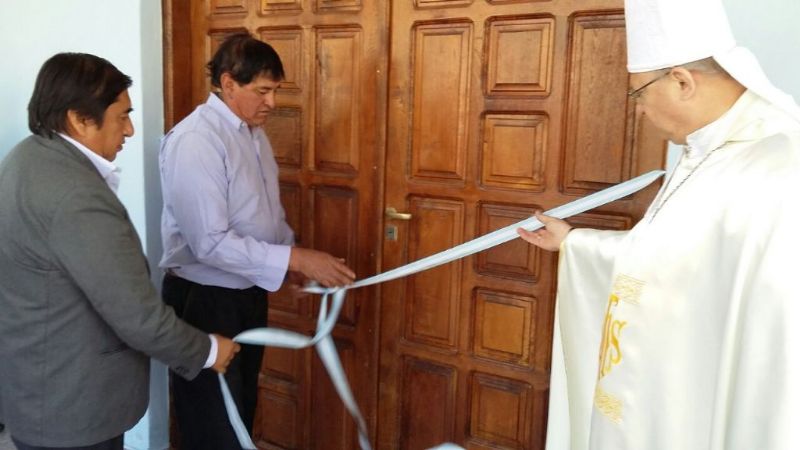 El Obispo consagró el altar y dedicó templo de la Virgen del Valle en el Norte de Belén