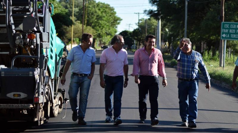 Pavimentan ruta 41 en La Tercena, FME