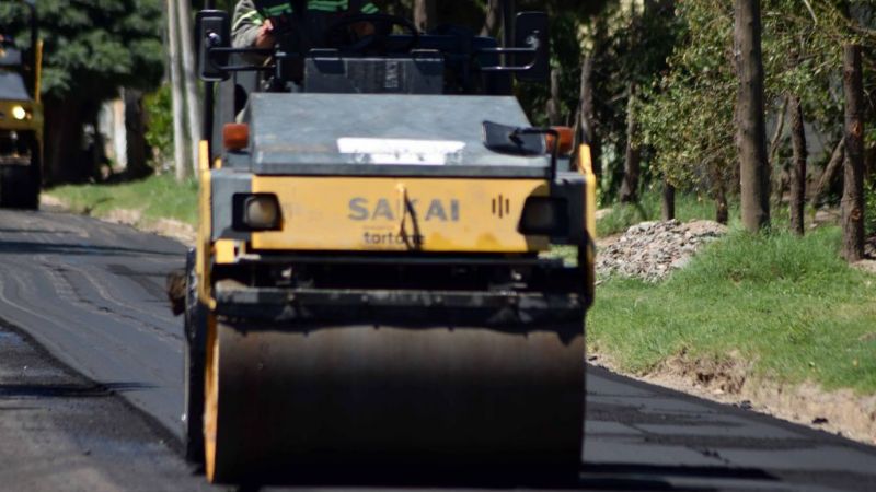 Pavimentan ruta 41 en La Tercena, FME