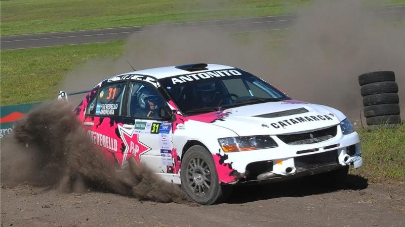 Meliza Prevedello en el “Coronación” del Rally Catamarqueño