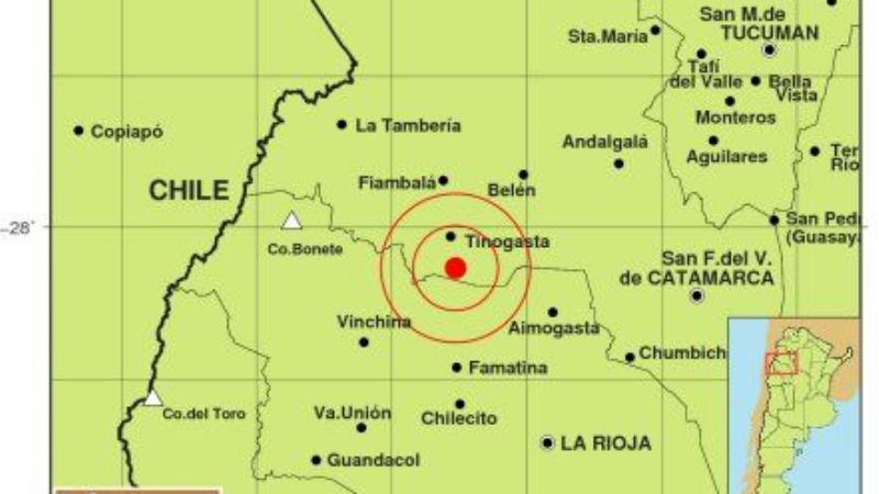 En las últimas horas, tres temblores tuvieron epicentro en Catamarca