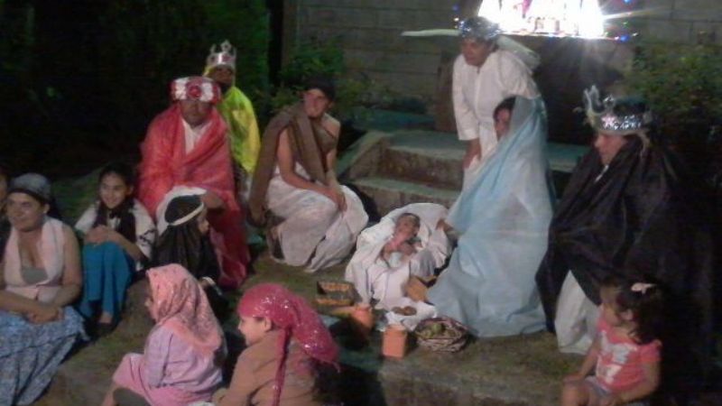 Pesebre viviente en El Alto