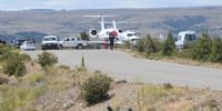 EL AVIÓN de la flota oficial que llevó a Macri hasta Bariloche.