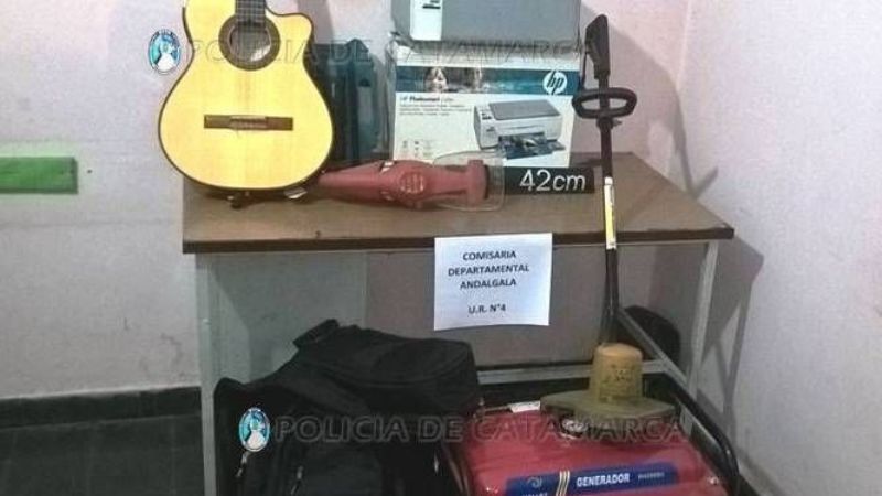 Recuperan elementos robados en Andalgalá