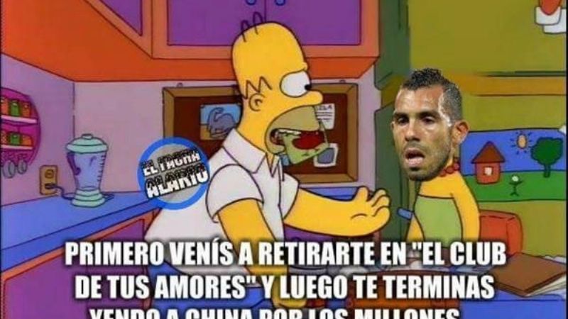 Hinchas de River cargan a los de Boca por la partida de Carlitos