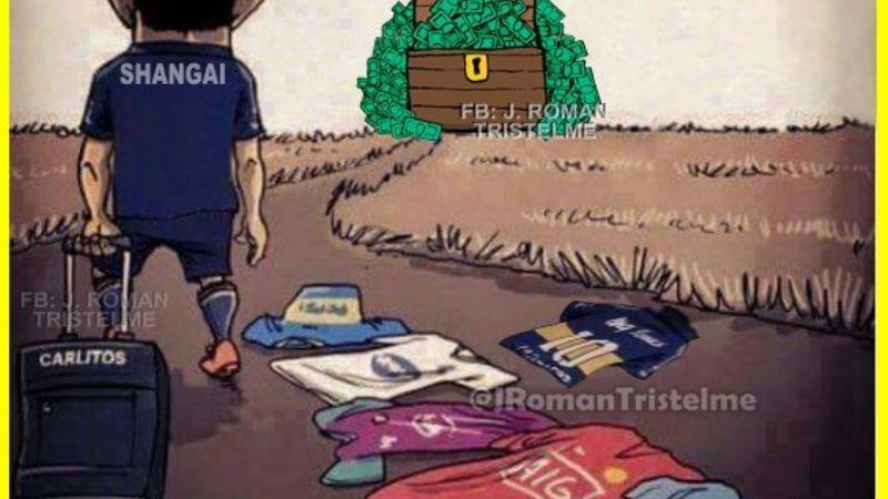 Hinchas de River cargan a los de Boca por la partida de Carlitos