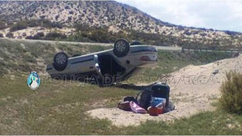 Volcó un automóvil en Santa María
