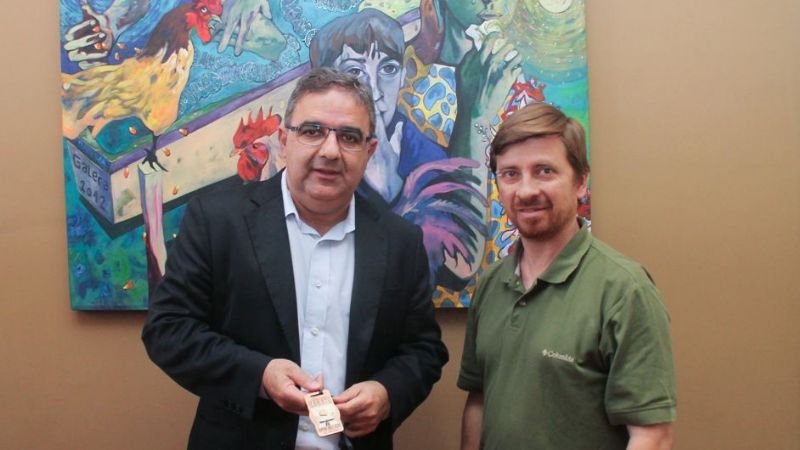 Jalil recibió a Damian Bidabehere