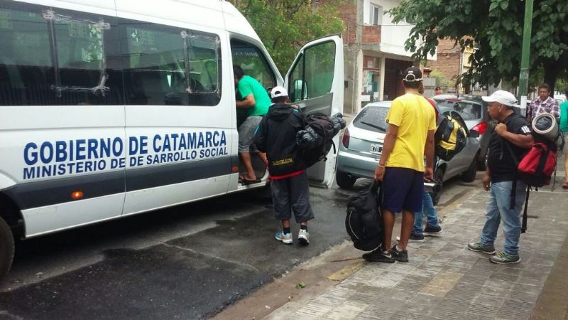 Trasladaron a los peregrinos accidentados