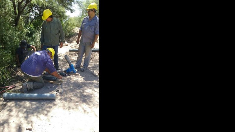 Conectaron el sistema de agua potable al Barrio San Sebastián de Pomán