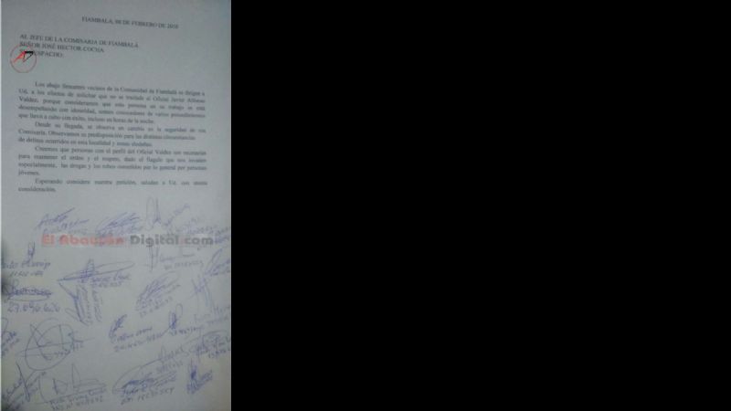 En Fiambalá, vecinos piden que no trasladen a un oficial