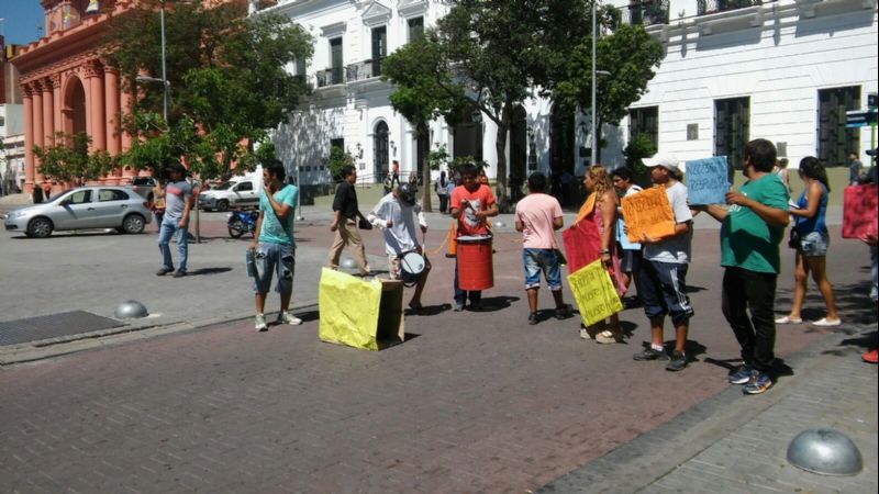 Protesta de vendedores ambulantes