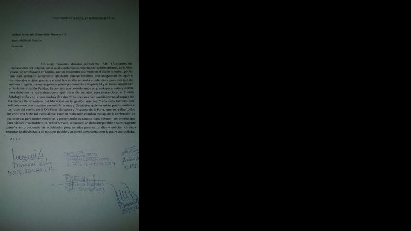 Desafiliación masiva de ATE en Antofagasta de la Sierra