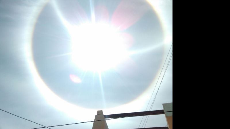 Aureola solar en el cielo catamarqueño