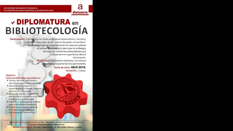 Diplomatura en Bibliotecología y en Gestión de Turismo